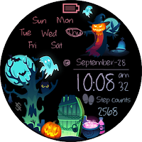 BFF25- Halloween Pumpkin Witch