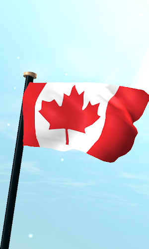 Canada Flag 3D Free Wallpaper Screenshot 0