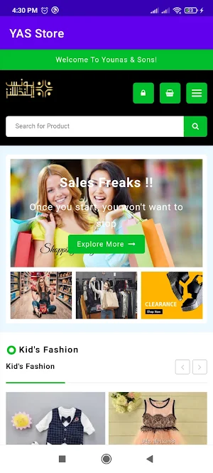 YAS Store (younasandsons.com) Screenshot 1
