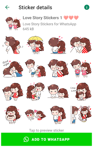 Love Story Stickers Screenshot 1