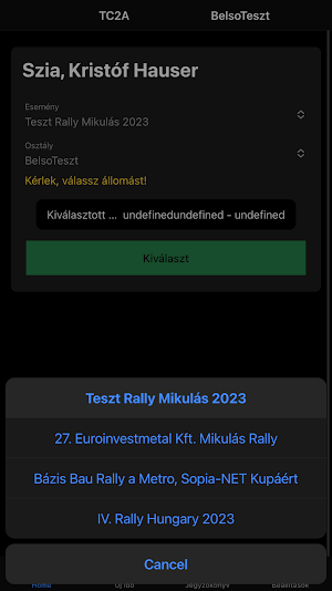 Hauser Results eMenetlevél Screenshot 2
