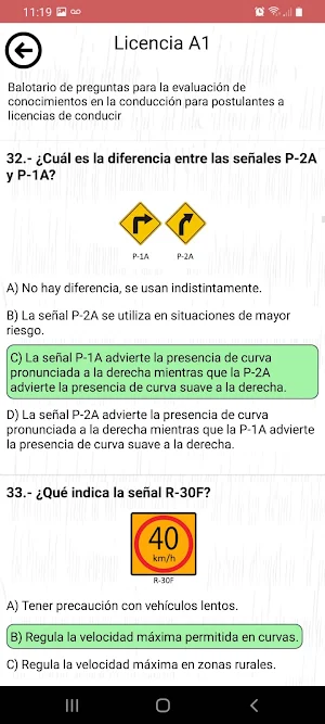 Balotario Reglas Transito 2024 Screenshot 1