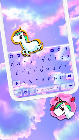 Purple Sky Aesthetic Keyboard Background Screenshot 2