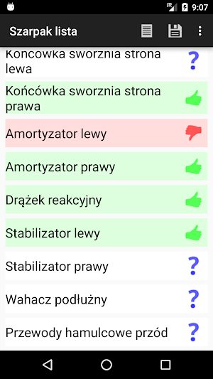 SZX Check list Screenshot 0