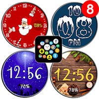 Winter Watch Face Pack Free - Snow Santa Christmas