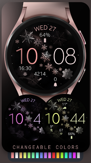 Snowflake Winter Watch Face Screenshot 3