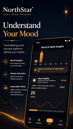 NorthStar-Habit, Mood Improver Screenshot 1