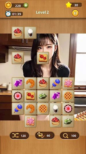 Sexy shisen sho girls: mahjong Screenshot 2