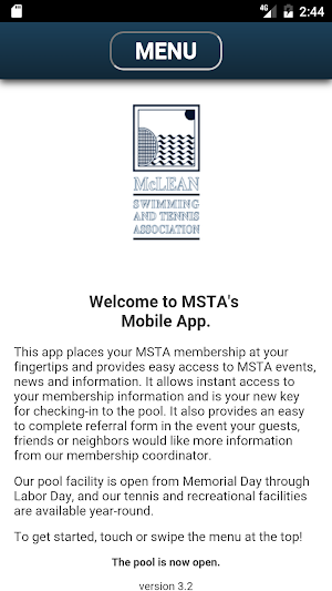 McLean Swim and Tennis Association App Screenshot 0