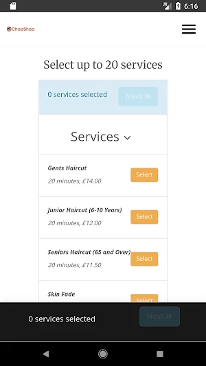 Chopshop barbers Screenshot 1