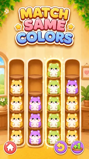 Hamster Sort Puz: Color Piles Screenshot 2