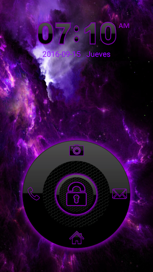 THEME GO LOCKER SPACE PURPLE Screenshot 0