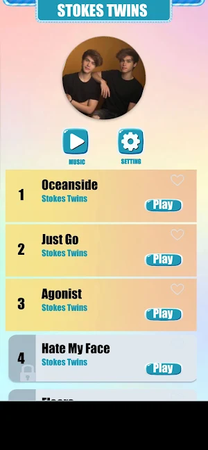 Stokes Twins Music Tiles Game Screenshot 0