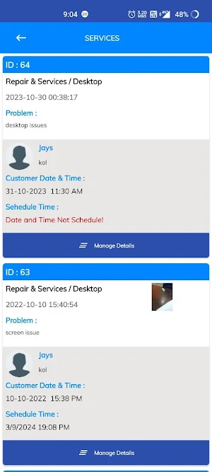 Gwing Service Engineer Screenshot 1