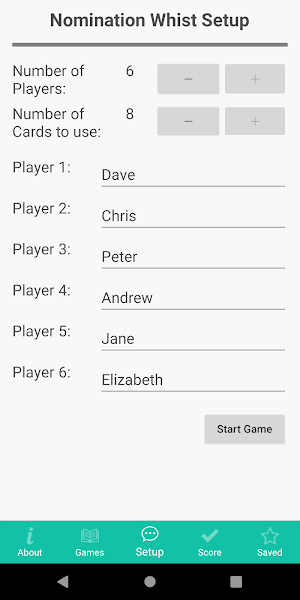 Whist Scorer Screenshot 2