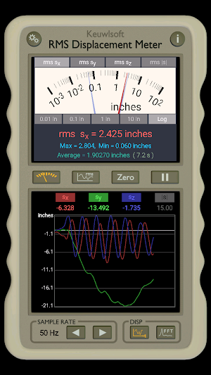 RMS Displacement Meter Screenshot 1
