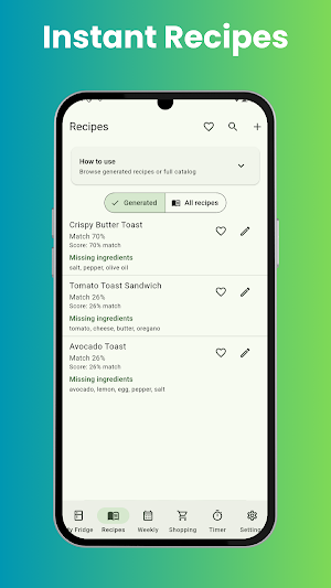 FridgeChef – Smart Recipes Screenshot 1