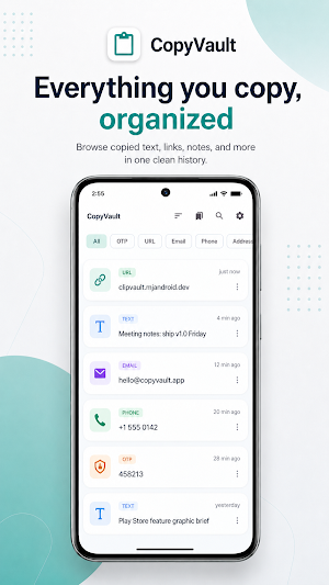 CopyVault: Clipboard Manager Screenshot 1