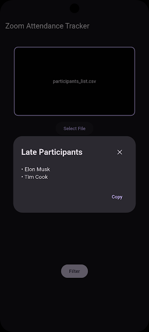 Attendance Tracker for Zoom Screenshot 3
