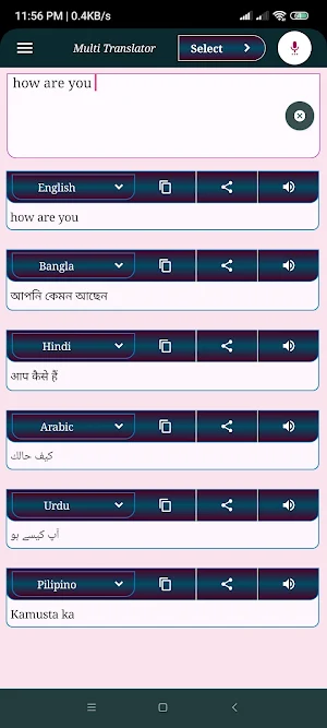 Multiple languages translator Screenshot 3