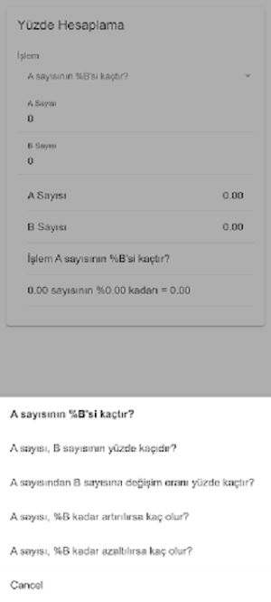 Yüzde Hesaplama Screenshot 0