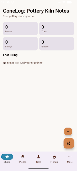 ConeLog: Pottery Kiln Notes Screenshot 0