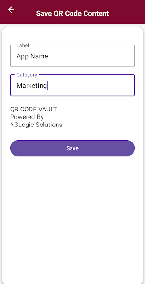 QR Code Vault Screenshot 2