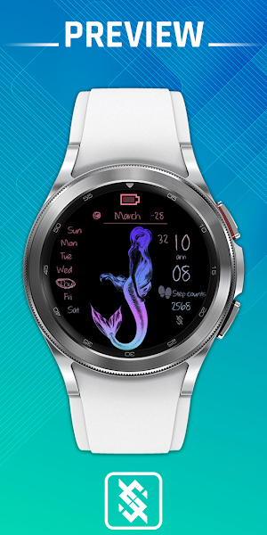 BFF53- Neon Art Mermaid Color Screenshot 0