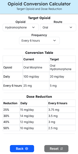 Opioid Conversion Calculator Screenshot 3