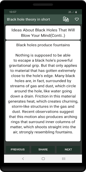 Black hole theory - Summury Screenshot 1