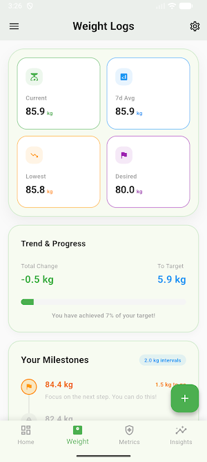 Simple Weight Tracker Screenshot 2