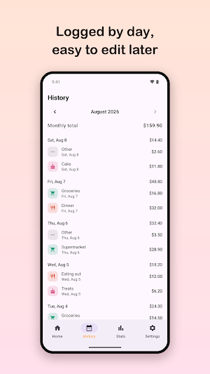 Foodget: Food Budget Tracker Screenshot 3