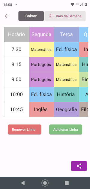 Horário das Aulas Pro Screenshot 0