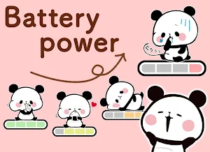 Battery Saver Mochimochi Panda Battery Widget Screenshot 1