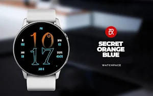Secret Orange Blue Watch Face Screenshot 0
