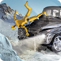 Car Crash Test Winter Road Sim
