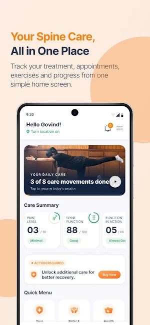 QI Spine: Back Pain Care Screenshot 2