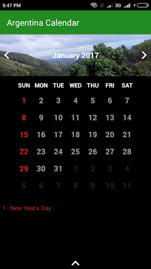 Argentina Calendar 2020 Screenshot 0