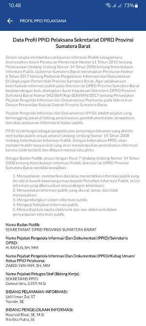 PPID DPRD Sumbar Screenshot 1