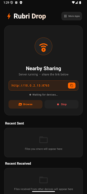 RubriDrop: PC File Transfer Screenshot 1