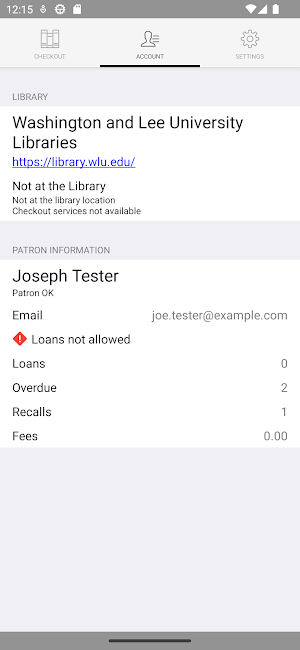 W&L University Libraries Screenshot 3
