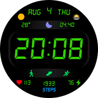 LCD Watch Face Wear OS