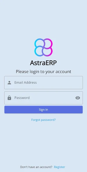 AstraERP Mobile Screenshot 1