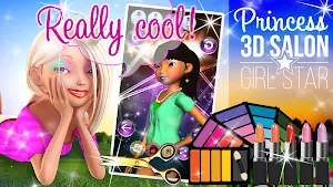 Princess 3D Salon - Girl Star Screenshot 0