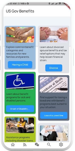 US Gov Benefits Screenshot 1