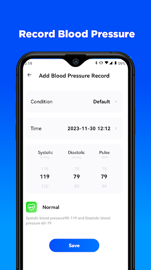 Blood Pressure&Heart Rate Screenshot 0