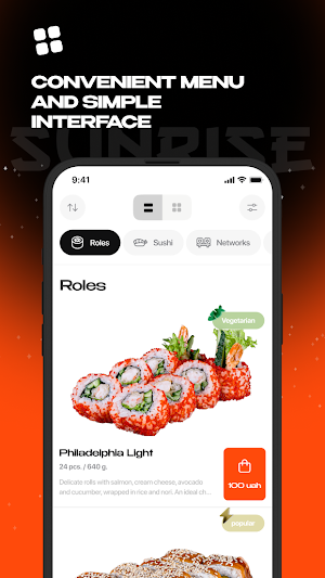 SUNRISE FOOD - sushi delivery Screenshot 0