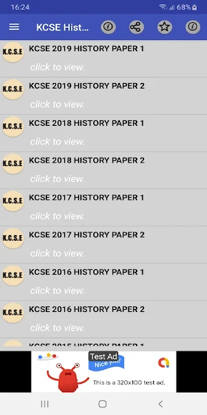Kcse history: past papers Screenshot 0