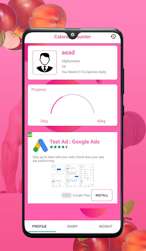 CalTrack - Calories counter Screenshot 1