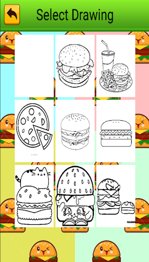 hamburger pizza coloring game Screenshot 3